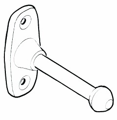 Dörrhållare tapp , L=80