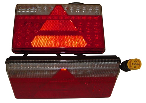 Baklykta Aspöck MultiLed II, vänster, låg, 5-polig bajonett.
