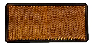 Reflex gul Radex, 100x40, svart kant