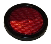 Reflex röd Ø 95 mm med skruv M5