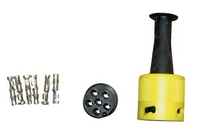 Bajonettkontakt Jokon, Ø 6-polig (gul)