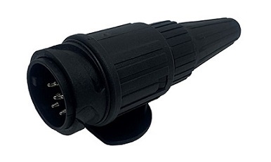 Stickpropp 13-polig, plast, 1-kabelingång iØ 8mm