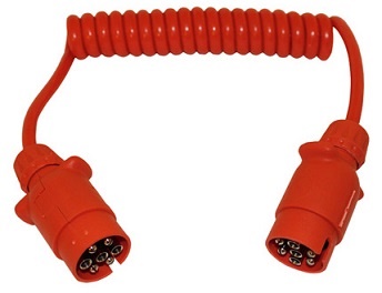 Spiralkabel 7/7-polig (hane-hane)