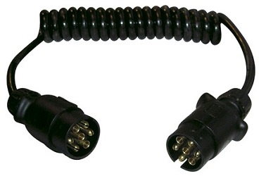 Spiralkabel 7/7-polig (hane-hane)