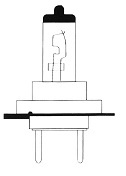 Glödlampa 12V Halogen H7, 55W