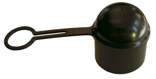 Kulskydd, svart, med ring
