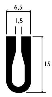 Gummilist 15x6,5/1,5 EPDM