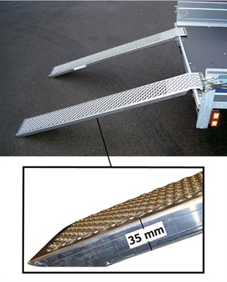 Uppkörningsramp rak, 1500x200 mm
